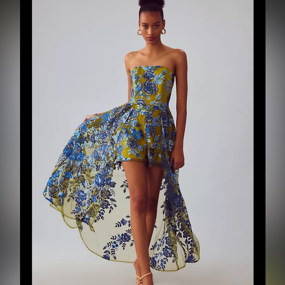 Hutch Strapless High Low Romper Dress Anthropologie